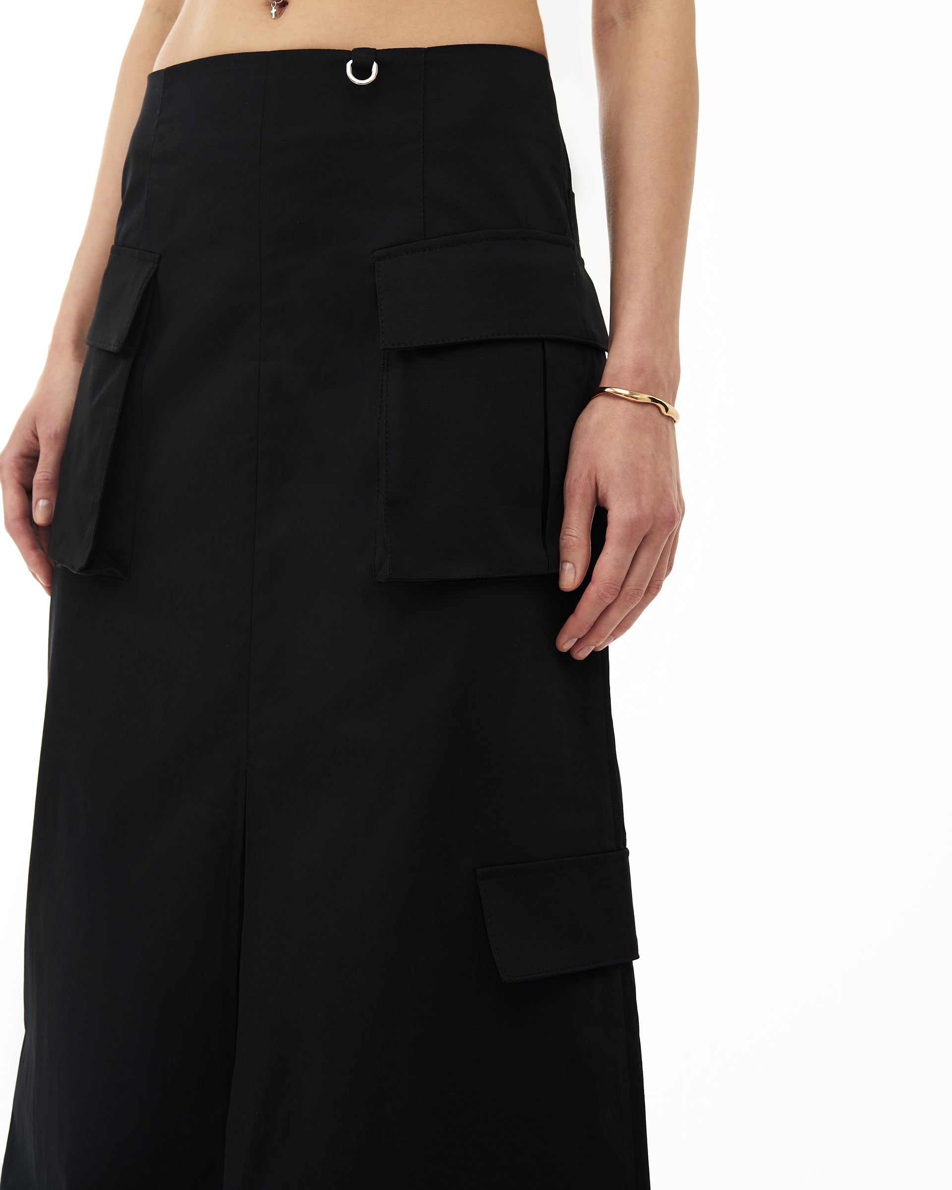 Cargo Maxi Skirt Black