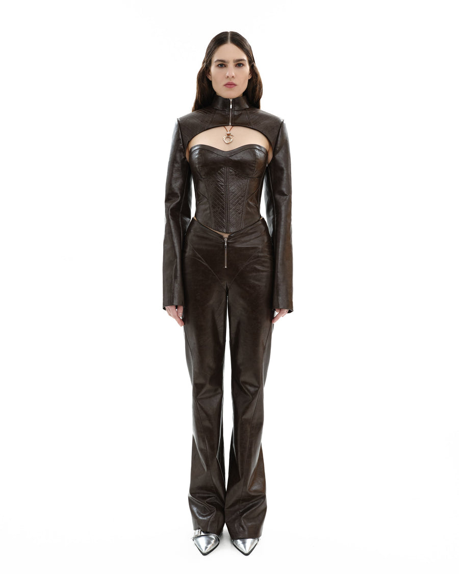 Gothic Knight Corset Brown