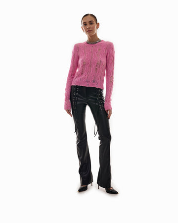 Lacy Mohair Top Pink