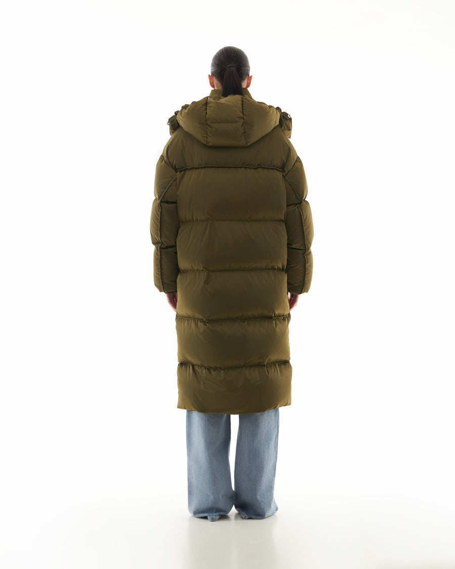 Quilted Down Jacket Khaki